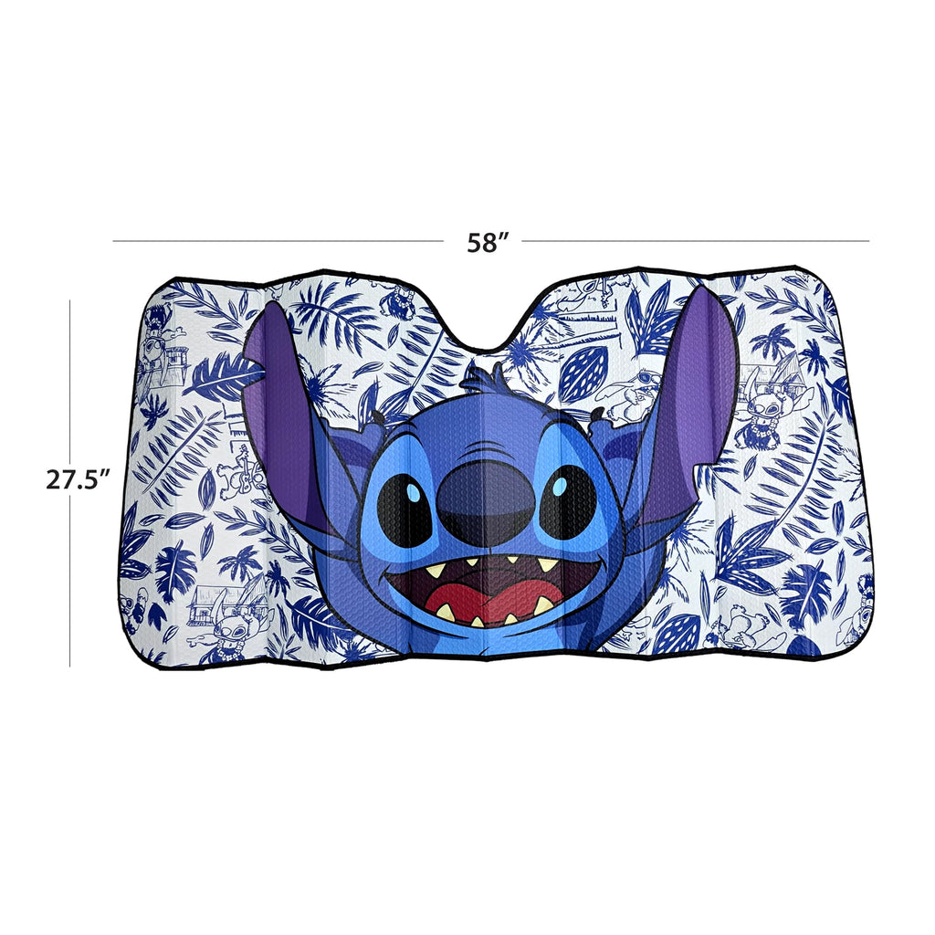 Stitch blue hibiscus sunshade packaging
