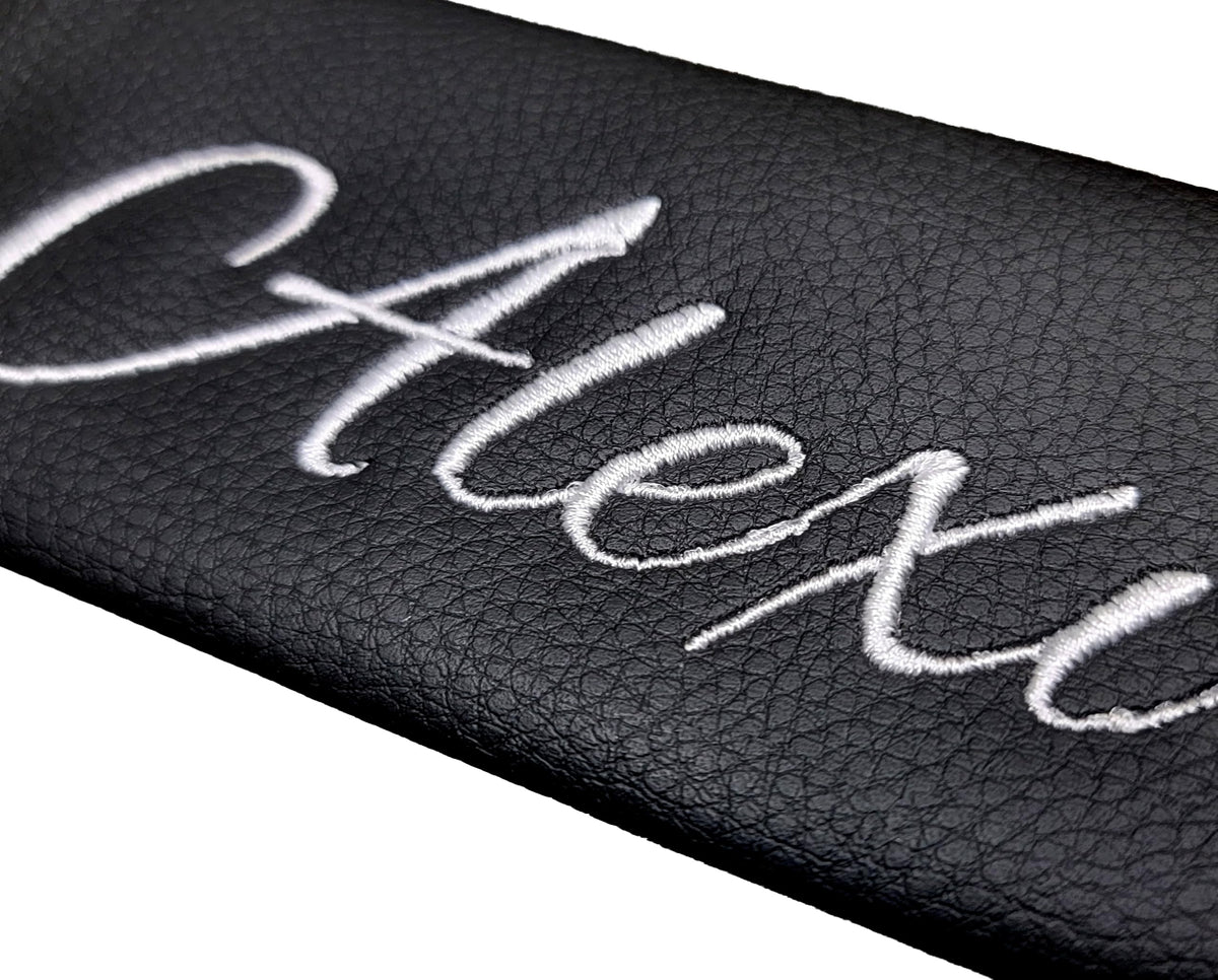 Queen Crown Headrest Cover & Personalized Seat Belt Pad Set