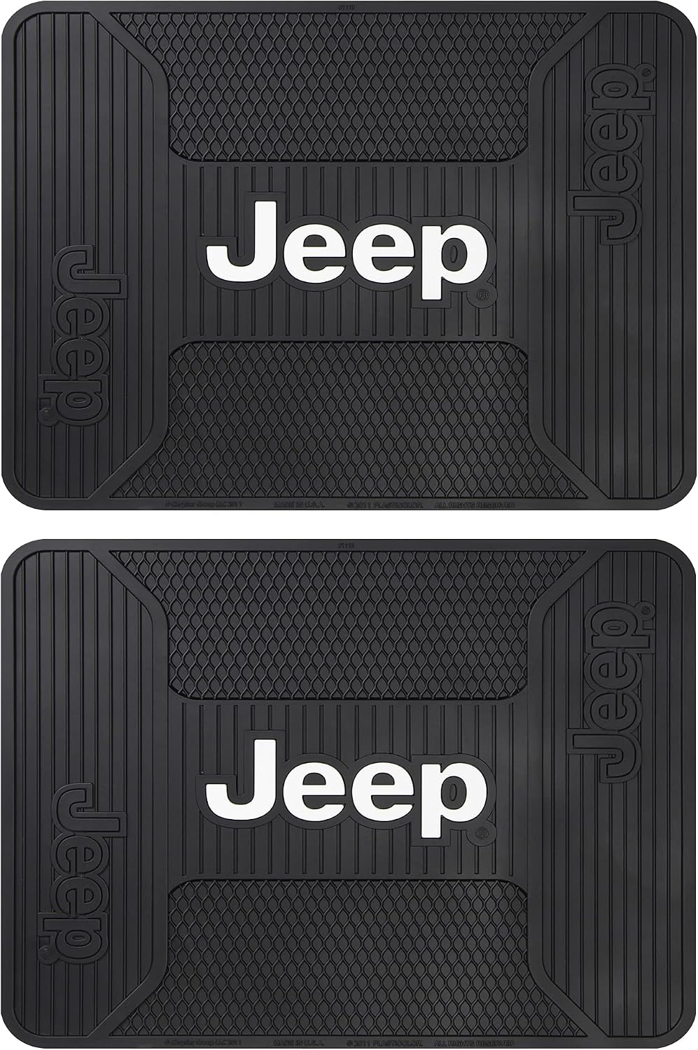 Plasticolor Jeep Elite 4-Piece Front and Rear Floor Mat Kit