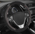 Yupbizauto Faux Leather Steering Wheel Cover with Air Freshener Set