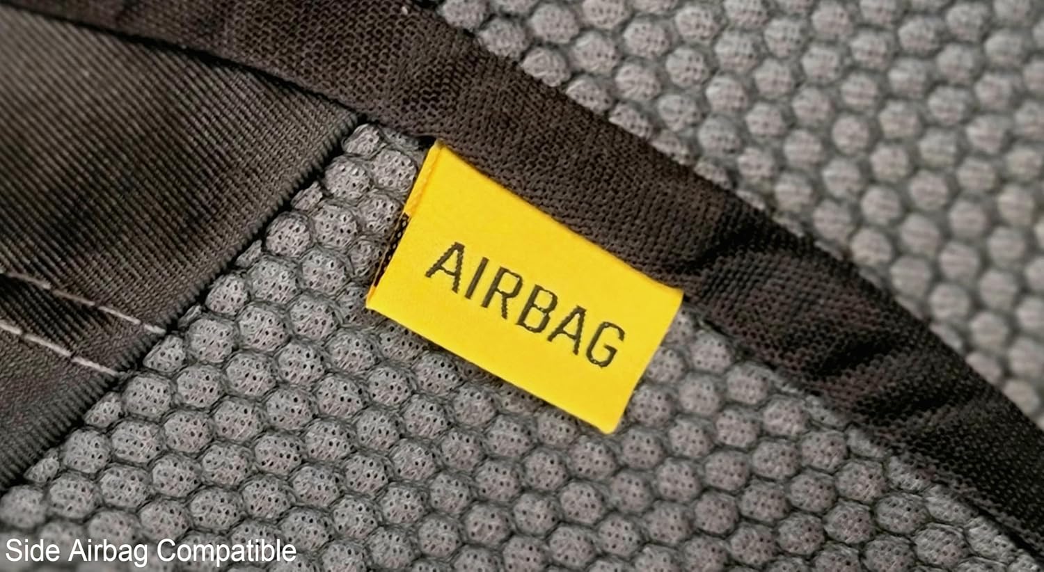 Caterpillar Car Truck Seat Covers for Front Seats Set - Black and Grey Automotive Seat Covers Bundle with Air Freshener - Yupbizauto