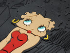 New Betty Boop Skyline Design Car Accessories Set New Seat Covers, Front and Rear Rubber Mats, Steering Wheel Cover Embroidered Headrest Covers Stylish Protection for Cars SUVs Trucks - Yupbizauto