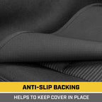 Caterpillar Waterproof Automotive Seat Cover for Cars Trucks and SUVs, 1 Piece Bundle Pack – Durable Neoprene Seat Protector for Front Seats, Black Car Seat Cover with Black Trim - Yupbizauto