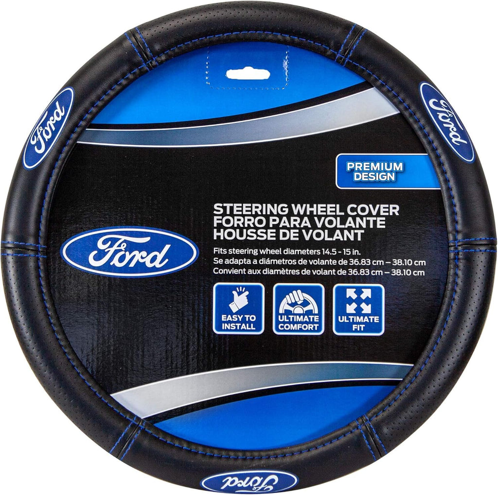 Plasticolor Ford Steering Wheel Cover Bundle with Air Freshener Set
