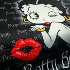 Platicolors Betty Boop Timeless Design Car Accessories Bundle Set New Seat Covers, Front and Rear Rubber Mats, Steering Wheel Cover Sun Shade Air FreshenerProtection for Cars SUVs Trucks & Vans - Yupbizauto