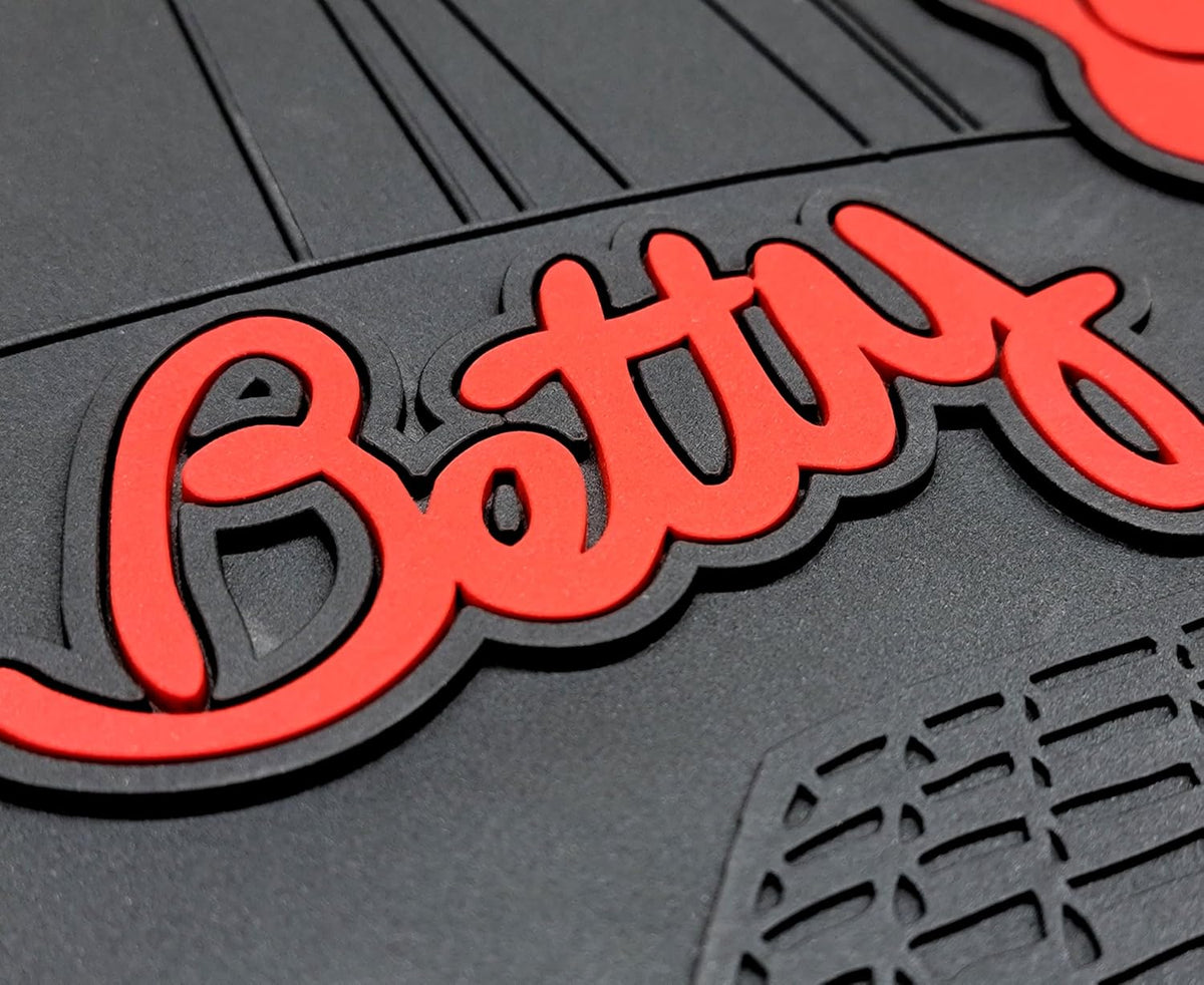 Platicolors Betty Boop Skyline Design Car Accessories Set New Seat Covers, Front Rubber Mats, Steering Wheel Cover Air Freshener Stylish Protection for Cars SUVs Trucks & Vans Idea - Yupbizauto