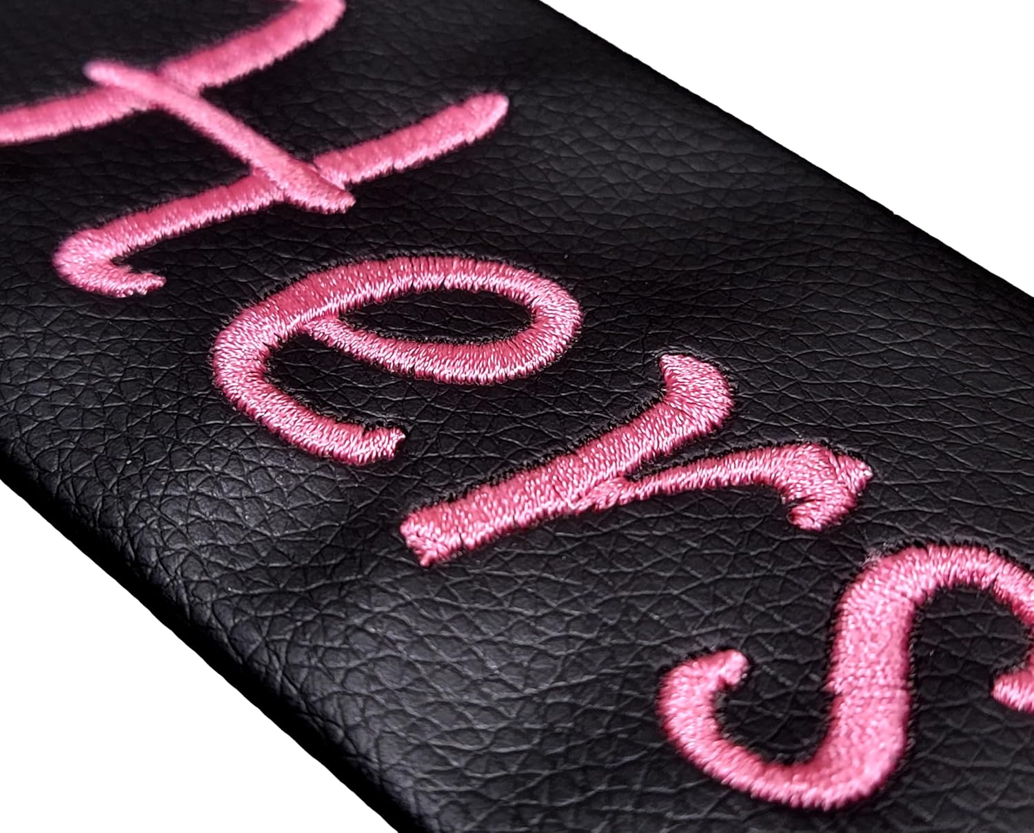 Personalized Custom Made Faux Leather Embroidered Seat Belt Cover Pad for Car, Truck, SUV – Soft & Comfortable Strap Protector Made in USA - Yupbizauto