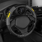 DC Comics Batman Logo Premium Car Accessories Seat Covers with Shoulder Pads and Steering Wheel Cover| Bat Headrest Covers | Air Freshener, Bundle Set - Yupbizauto