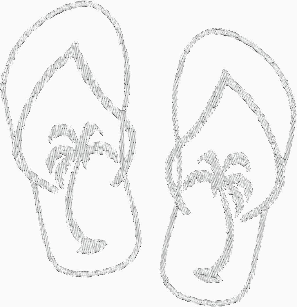 Pair of Embroidery Flip Flops Design Car Truck Seat Headrest Covers - Yupbizauto