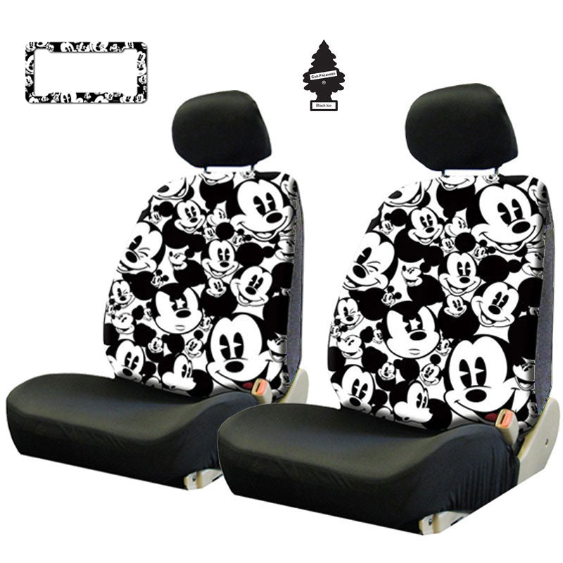 Disney Mickey Mouse Fabric Front Seat Covers with Air Freshener