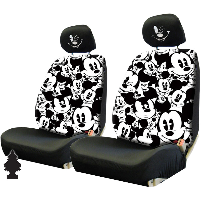 Mickey Mouse 5-Piece Front Seat Cover and Headrest Bundle