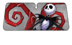 Yupbizauto New Plasticolor Nightmare Before Christmas Jack Skellington Ghostly Car Truck SUV Seat Covers Sunshade Headrest Covers Bundle Set - Yupbizauto