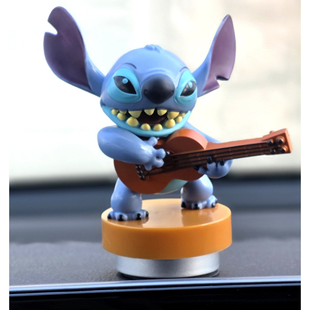 Disney Stitch Dash Dancer Bobblehead Car Dashboard Figure – Guitar Player