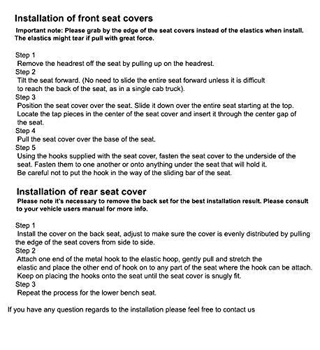 Yupbizauto - Synthetic Leather Car Truck SUV Seat Covers Set Premium Grade Black and Tan Quality Seat Protection - Universal Size - Airbag Compatible - Support 60 40 Split Seats - Yupbizauto