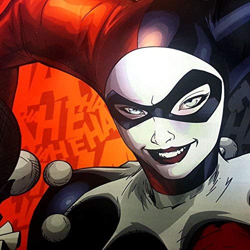 Yupbizauto 6 Pieces DC Comic Harley Quinn Design Fabric Car Seat Covers and Enamel Keychain Set with Air Freshener - Yupbizauto