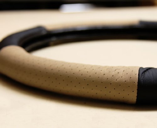 Yupbizauto - Synthetic Leather Car Truck SUV Seat Covers Set Premium Grade Black and Tan Quality Seat Protection - Universal Size - Airbag Compatible - Support 60 40 Split Seats - Yupbizauto