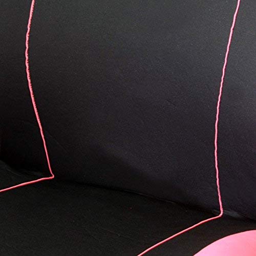 Yupbizauto New 8 Pieces Flat Cloth Sleek Design Black and Pink Front and Rear Car Seat Covers Set for Women Universal Size - Yupbizauto