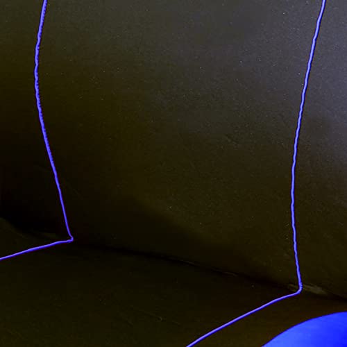 Yupbizauto New Performance Design Breathable Soft Polyester Cloth Universal Fit Car Truck Seat Covers Front and Back Full Set Black and Blue with Free Air Freshener Universal Size - Yupbizauto