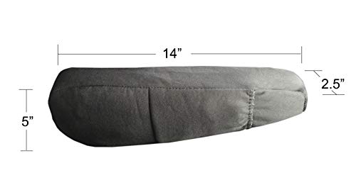Yupbizauto Pair of Armrest Covers with Storage Pocket for Cars SUV and Minivan Solid Grey Color Polyester Universal Size - Yupbizauto