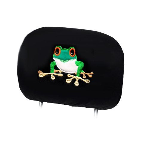 Yupbizauto New Embroidery Frog Car Seat Cover Headrest and Floor Mats Gift Set Universal Size - Yupbizauto