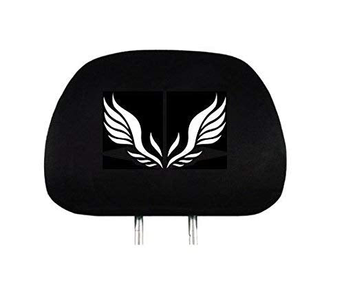 New Black Flat Cloth Universal Fit Car Seat Covers With Embroidery Logo Headrest Covers Support 60/40 Split Seats (Wing) - Yupbizauto