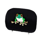 Yupbizauto Embroidery Frog Logo Flat Cloth Car Truck SUV Seat Cover Full Sets for Women Men,Universal Fit - Yupbizauto