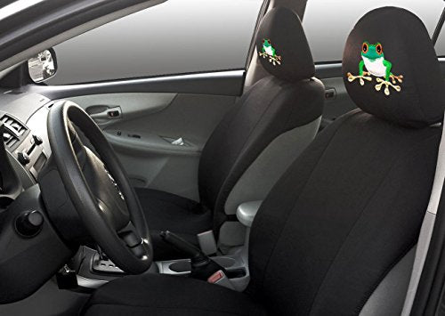 Yupbizauto New Embroidery Frog Car Seat Cover Headrest and Floor Mats Gift Set Universal Size - Yupbizauto