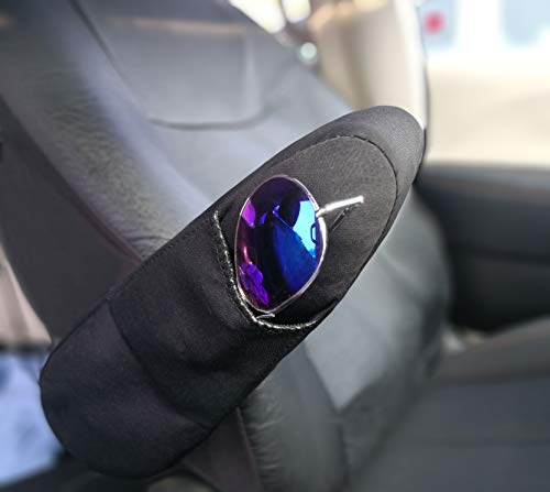 Yupbizauto Armrest Covers with Storage Pocket for Cars SUV and Minivan Solid Black Polyester Universal Size- Set of 2 - Yupbizauto