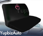 Yupbizauto New Large Pink Heart Car Truck SUV Seat Covers with Embroidery Logo Headrest Covers Floor Mats Gift Set for Women Universal Size - Yupbizauto
