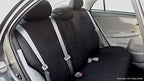 Yupbizauto New Semi Custom Black Flat Cloth Car Seat Covers Set Support 50/50 60/40 Split Rear Seat and Side Airbag Universal Size - Yupbizauto