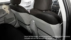 New Black Flat Cloth Universal Fit Car Seat Covers with Large American Flag Logo Headrest Covers Support 60/40 Split Seats - Yupbizauto