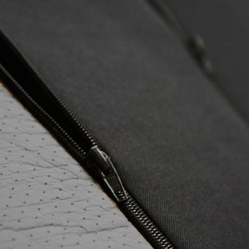 Yupbizauto - UV018 Premium Grade Black and Grey Synthetic Leather Car Truck SUV Seat Covers Set Quality Seat Protection - Universal Size - Airbag Compatible - Support 60 40 Split Seats - Yupbizauto