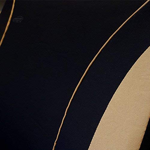 Yupbizauto New 8 Pieces Sleek Design Flat Cloth Front and Rear Car Seat Covers Set (Tan) Universal Size Universal Size - Yupbizauto