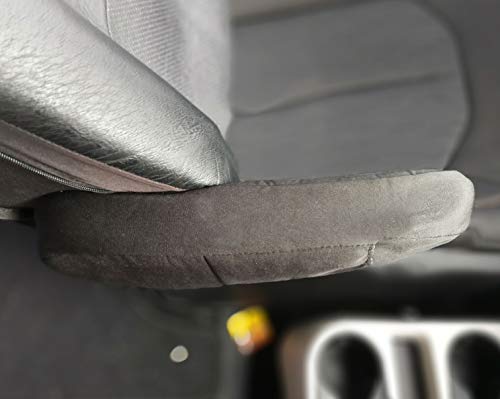 Yupbizauto Armrest Covers with Storage Pocket for Cars SUV and Minivan Solid Black Polyester Universal Size- Set of 2 - Yupbizauto