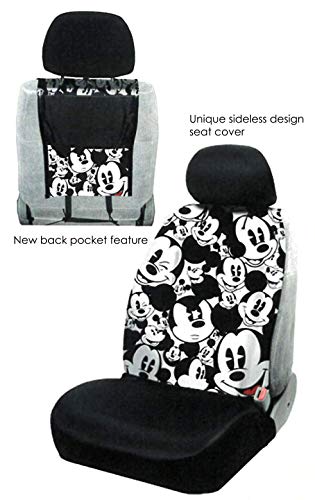 Yupbizauto 8 Pieces Bundle Disney Mickey Mouse Design Low Back Car Seat Covers Floor Mats Accessories Set - Yupbizauto
