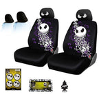 Yupbizauto Plasticolor Nightmare Before Christmas Jack Skellington Bone Design Car Truck SUV Seat and Headrest Covers Bundle Set - Yupbizauto