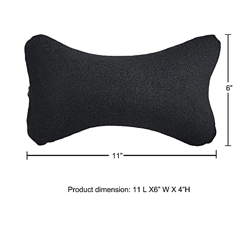 Yupbizauto Personalized Car Seat Neck Pillow Monogram Cushion with Neck Pain Relief for Comfort Driving Ergonomic Black and Black - Yupbizauto