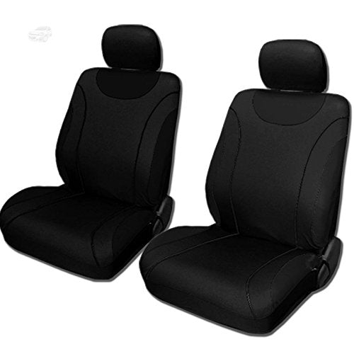 New Yupbizauto Black Color Flat Cloth Car Truck Seat Covers Full Set Support Rear Split Seats Universal Size - Yupbizauto
