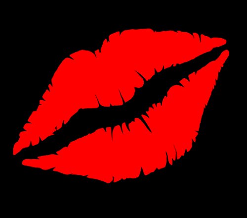 Yupbizauto 4X Kiss Lips Logo Accessories Headrest w/Black Cloth Car Seat Covers - Yupbizauto