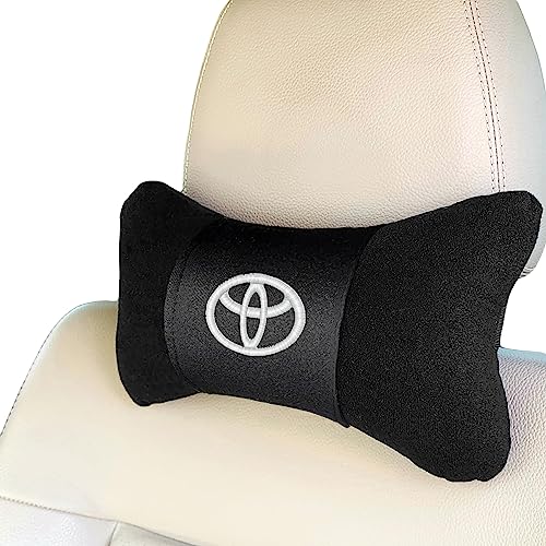 Yupbizauto Personalized Car Seat Neck Pillow Monogram Cushion with Neck Pain Relief for Comfort Driving Ergonomic Black and Black - Yupbizauto