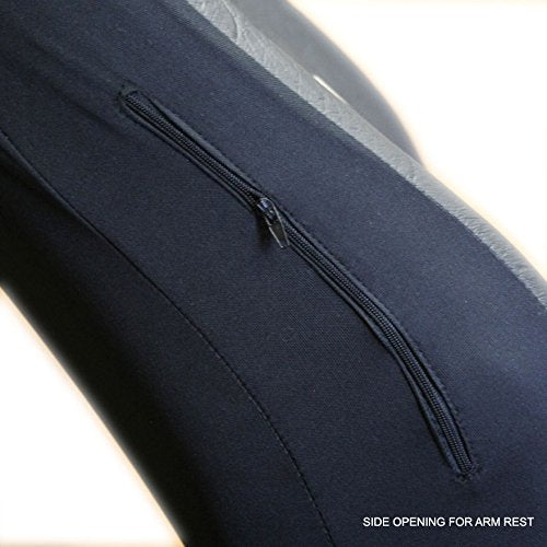 Yupbizauto - UV018 Premium Grade Black and Grey Synthetic Leather Car Truck SUV Seat Covers Set Quality Seat Protection - Universal Size - Airbag Compatible - Support 60 40 Split Seats - Yupbizauto