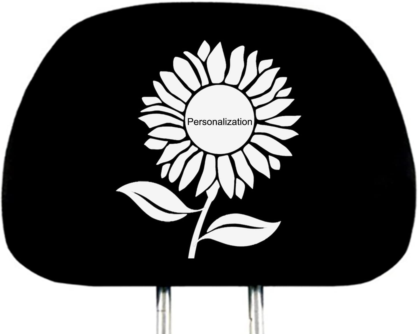 Yupbizauto Personalized Personalized Vinyl Heat Transfer Sunflower Logo Auto Truck SUV Car Seat Headrest Cover Accessory - Yupbizauto
