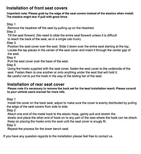 Yupbizauto - UV018 Premium Grade Black and Grey Synthetic Leather Car Truck SUV Seat Covers Set Quality Seat Protection - Universal Size - Airbag Compatible - Support 60 40 Split Seats - Yupbizauto