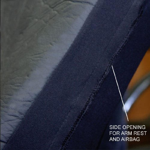 Yupbizauto - UV018 Premium Grade Black and Grey Synthetic Leather Car Truck SUV Seat Covers Set Quality Seat Protection - Universal Size - Airbag Compatible - Support 60 40 Split Seats - Yupbizauto
