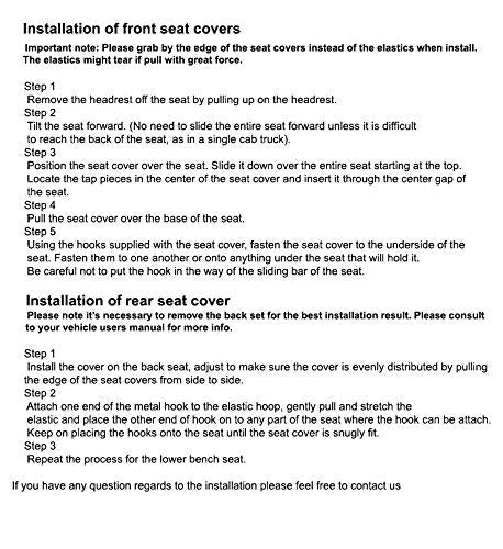 New Black Flat Cloth Universal Fit Car Seat Covers With Embroidery Logo Headrest Covers Support 60/40 Split Seats (Wing) - Yupbizauto