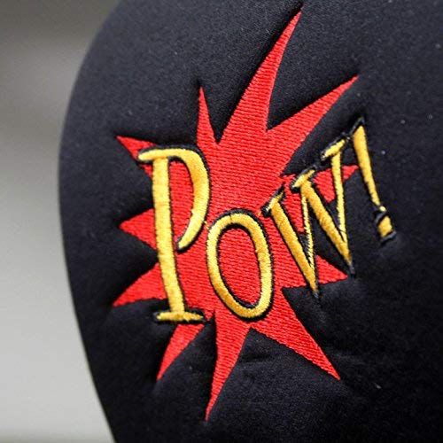 Deluxe BDK Batman Car Seat Covers with 2 Classic POW! Logo Headrest Covers Bundled Gift Set - Yupbizauto