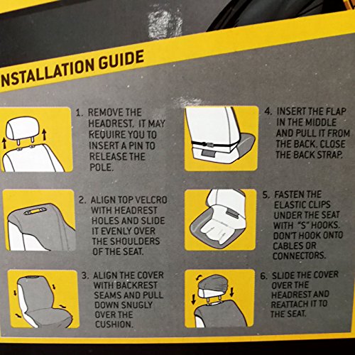 Pair of New DC Comic Wonder Woman Sideless Neoprene Waterproof Car Seat Covers with Air Freshener - Yupbizauto