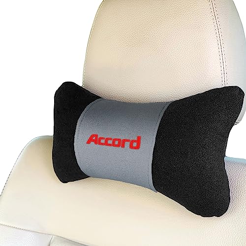Personalized Customized Car Seat Neck Pillow Monogram Neck Pain Relief for Comfort Driving Ergonomic Black and Grey - Yupbizauto