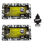 YupbizAuto Pair of Disney Nightmare Before Christmas Jack Skellington Plastic License Plate Frame Bundled with Air Freshener - Yupbizauto