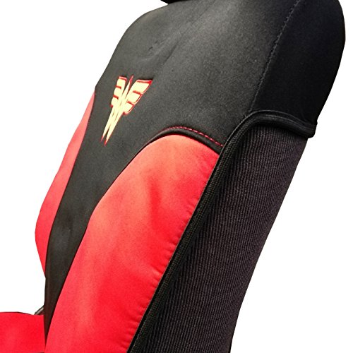 Pair of New DC Comic Wonder Woman Sideless Neoprene Waterproof Car Seat Covers with Air Freshener - Yupbizauto